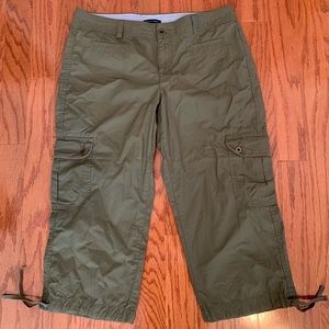 Twin Pack!  Army Green and Black Tommy Hilfiger Cargo Capri Pants